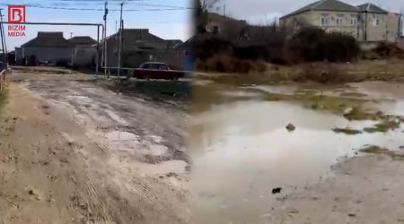 Sabunçu sakinləri yağışdan çıxıb yağmura yox, palçığa düşürlər &ndash; VİDEO