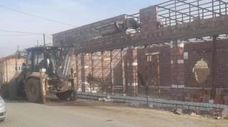 Füzulidə qanunsuz tikili sökülüb - FOTO/VİDEO