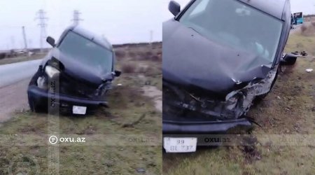 Bakıda nasaz avtomobil marşrut avtobusu ilə toqquşdu &ndash; VİDEO