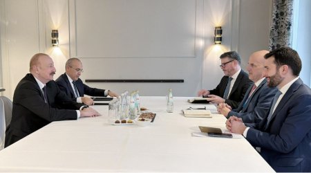 İlham Əliyev Münxendə &ldquo;Oracle&rdquo; korporasiyasının baş icraçı direktoru ilə görüşüb