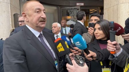 Prezident Münxendə yerli televiziya kanallarına müsahibə verdi - YENİLƏNİB/VİDEO