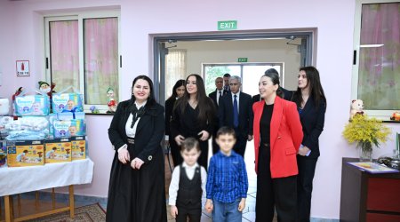 Leyla Əliyeva Tiranada uşaq evini ziyarət etdi &ndash; FOTO