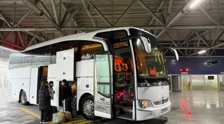 Bakıdan Laçına ilk avtobus yola düşdü &ndash; FOTO