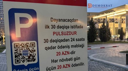 Ağ şəhərdə parkinq qiymətləri bəlli oldu -1 saatı 20 manat &ndash; FOTO