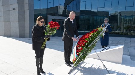 Prezident və birinci xanım Xocalı Soyqırımı Memorialının açılışında - FOTO/VİDEO
