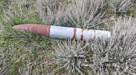 Salyanda partlamamış mərmi aşkarlandı - FOTO