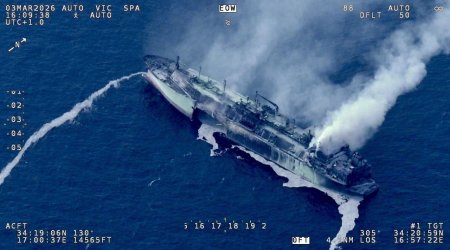 Ukrayna Rusiyanın qaz daşıyan gəmisinə zərbə endirdi &ndash; VİDEO