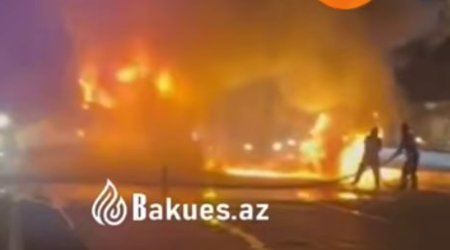 &ldquo;Şamaxinka&rdquo;da TIR yandı &ndash; VİDEO