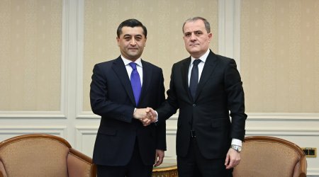 Ceyhun Bayramov özbəkistanlı həmkarı ilə görüşdü - FOTO