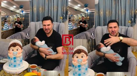 Nadir ilk dəfə yeni doğulan nəvəsinin görüntülərini PAYLAŞDI - VİDEO