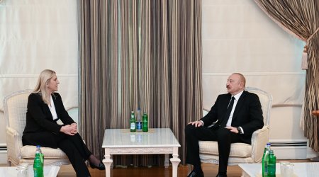 İlham Əliyev Jelka Tsviyanoviç ilə görüşdü &ndash; FOTO