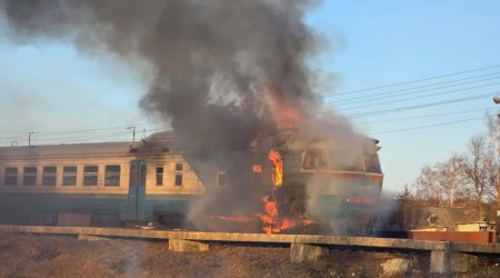 Ukraynada sərnişin qatarına dron zərbəsi endirildi - VİDEO