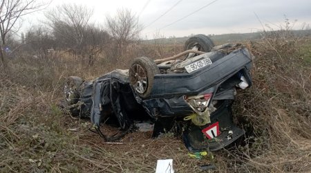 Qusarda avtomobil aşdı - YARALILAR VAR - ÖZƏL - FOTO