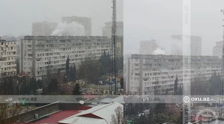 Bakıda yanğın BAŞLAYIB - VİDEO