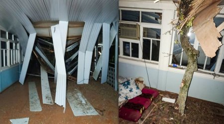 Ağac evin üstünə aşdı: &ldquo;Elə bildik, raket düşdü&rdquo; - FOTO