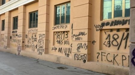 Nizami Kino Mərkəzinin divarındakı yazılarla bağlı cinayət işi açıldı