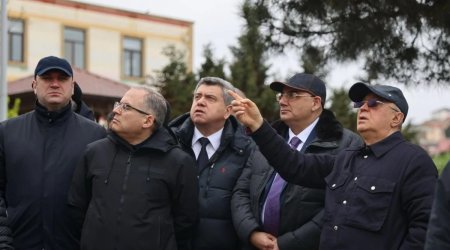 Kəmaləddin Heydərov Badamdarda sürüşmə sahəsinə baxış keçirdi - FOTO/VİDEO