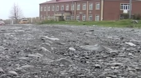 Oğuzda uzun illər həllini tapmayan yol problemi - VİDEO