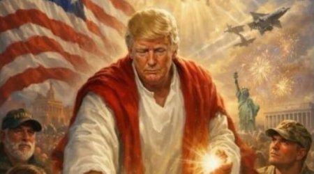 Tramp İsa Məsih obrazında təsvir olunduğu şəkli paylaşdı &ndash; FOTO