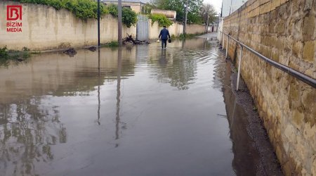 Kürdəmirdə küçələri su basdı &ndash; FOTO/VİDEO
