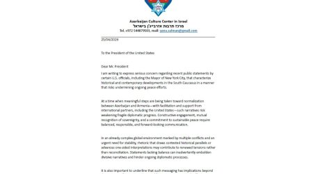 Diaspor təşkilatları Nyu-York merinə etiraz olaraq Donald Trampa MÜRACİƏT ETDİ