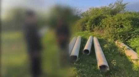 Balakəndə kanalizasiya borularını oğurlayan şəxs saxlanıldı &ndash; VİDEO