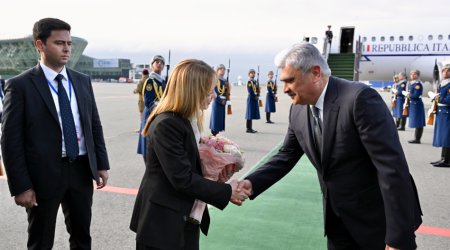 İtaliyanın Baş naziri Corcia Meloni Azərbaycana səfərə gəlib - FOTO