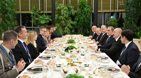 Prezidentin adından Ciorcia Meloninin şərəfinə şam yeməyi verildi - FOTO
