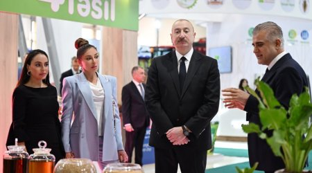 Prezident və ailəsi Beynəlxalq Kənd Təsərrüfatı Sərgisində - FOTO