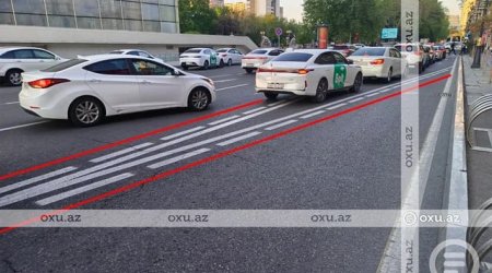 Bakıda avtobus zolaqlarında çəkilən yeni xətlər NƏYİ İFADƏ EDİR? - VİDEO - FOTO