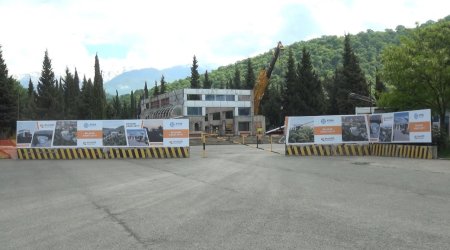 Balakəndəki ilk kanat yolu yenidən qurulur - FOTO