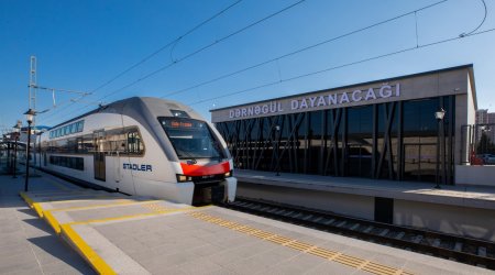 "Dərnəgül" dəmir yolu dayanacağı İSTİFADƏYƏ VERİLDİ - FOTO