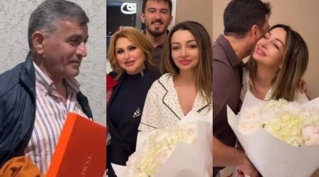 Mələkxanım Eyubova və ailəsindən gəlininə sürpriz - VİDEO