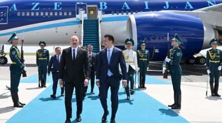 İlham Əliyev Qazaxıstanda səfərdədir &ndash; FOTO