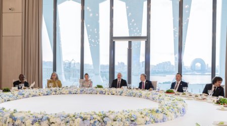 Prezident onların şərəfinə rəsmi ziyafət verdi - FOTOLAR