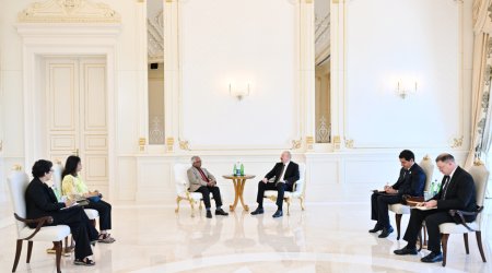 İlham Əliyev Mavriki Prezidenti ilə görüşdü - FOTO