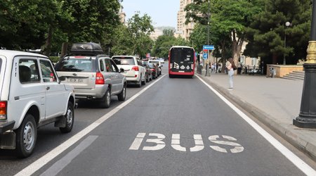 Bakıda 140 kilometr uzunluğunda avtobus zolağı yaradılıb