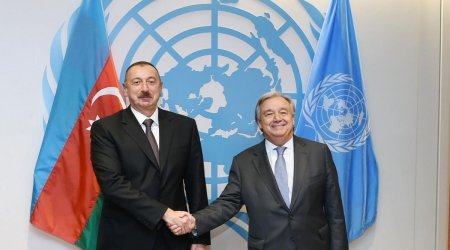 BMT Baş katibindən Azərbaycan Prezidentinə TƏBRİK MƏKTUBU