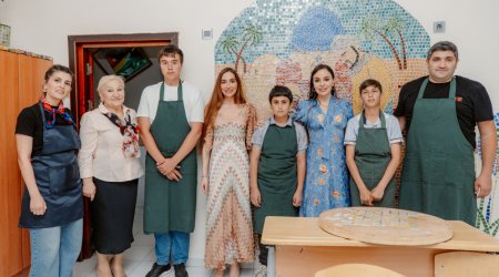 Leyla Əliyeva və Arzu Əliyeva internat tipli ümumtəhsil məktəbində - FOTO