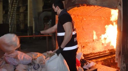 Bakıda 5 ton narkotik vasitə belə yandırıldı - VİDEO