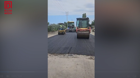 Nabrana gedən çökmüş yol bərpa edildi &ndash; VİDEO