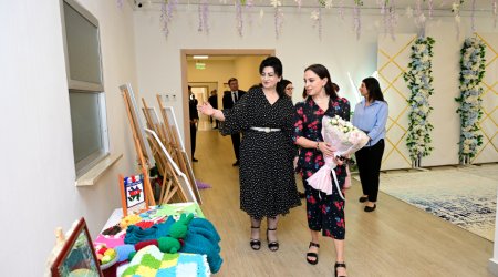 Leyla Əliyeva Şəkidə Uşaq evi sosial xidmət müəssisəsinin sakinləri ilə görüşdü &ndash; FOTO
