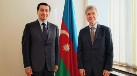 Hikmət Hacıyev dünya şöhrətli professorla GÖRÜŞDÜ – FOTO