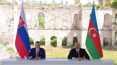 İlham Əliyev Qarabağa gəldiyinə görə Slovakiya Prezidentinə TƏŞƏKKÜR ETDİ