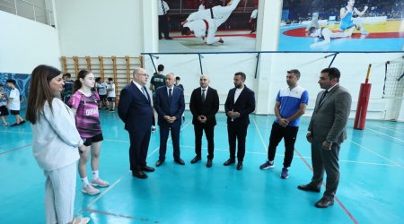 Qəbuldan voleybol meydançasına: DGK sədrinin Qusar səfərindən təfərrüatlar - FOTO