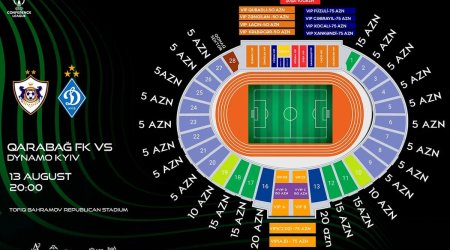 "Qarabağ" - "Dinamo Kiyev" matçının biletləri satışa çıxarıldı