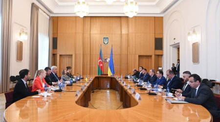 Kiyevdə Azərbaycan və Ukrayna XİN başçıları arasında geniş tərkibdə görüş &ndash; FOTO