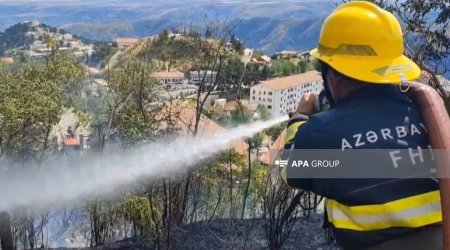 Laçında yanğın: Alov yaşayış evlərinə çatmadan söndürüldü - FOTO