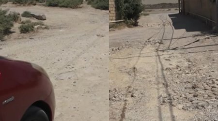 "Yol 60-cı illərdə çəkilib, baxan yoxdur" - Qobustan sakinləri çətin vəziyyətdə - VİDEO