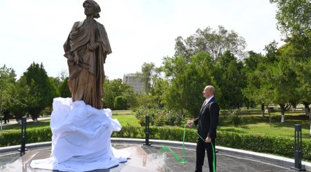 Naxçıvanda memar Əcəmi Naxçıvaninin abidəsi açıldı - FOTO-VİDEO